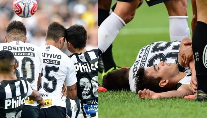 El central colombiano del Santos brasileño, Felipe Aguilar