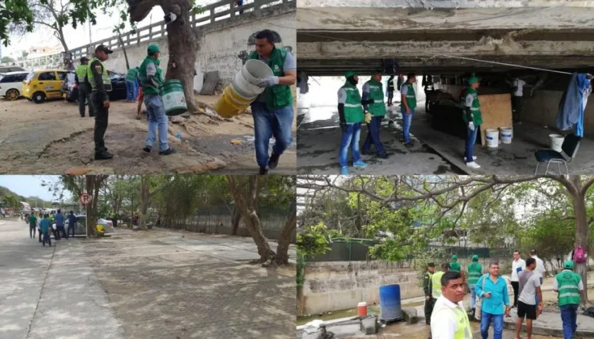 Imágenes de los dos operativos.