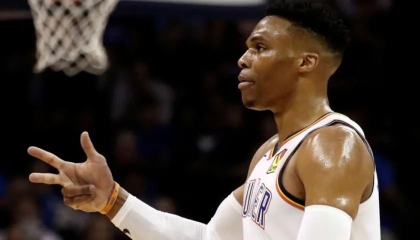  Russell Westbrook, jugador de los Thunder de Oklahoma City.