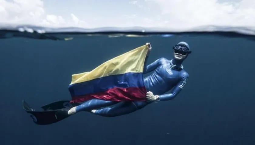 Sofia Gómez, apneista colombiana. 