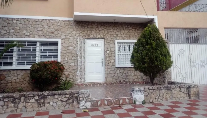 La casa donde fue cometido el asalto.