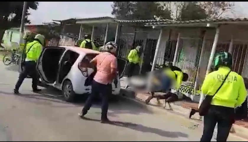 Momento de la captura.