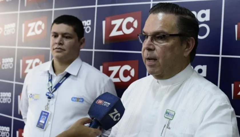 El Padre Giovanny Hernández, Director de Funade.