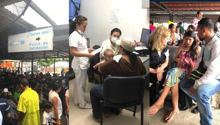 Atención de la Unicef en la frontera con Cúcuta.