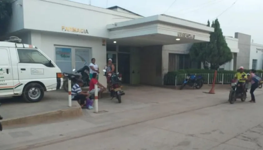 Clínica Previsalud, en El Banco, lugar en donde son atendidas las víctimas.