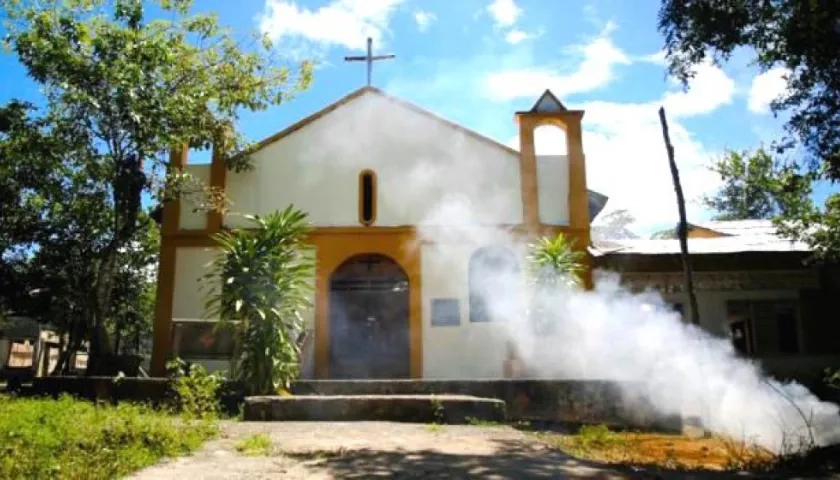 La iglesia donde fue cometido el atentado terrorista.