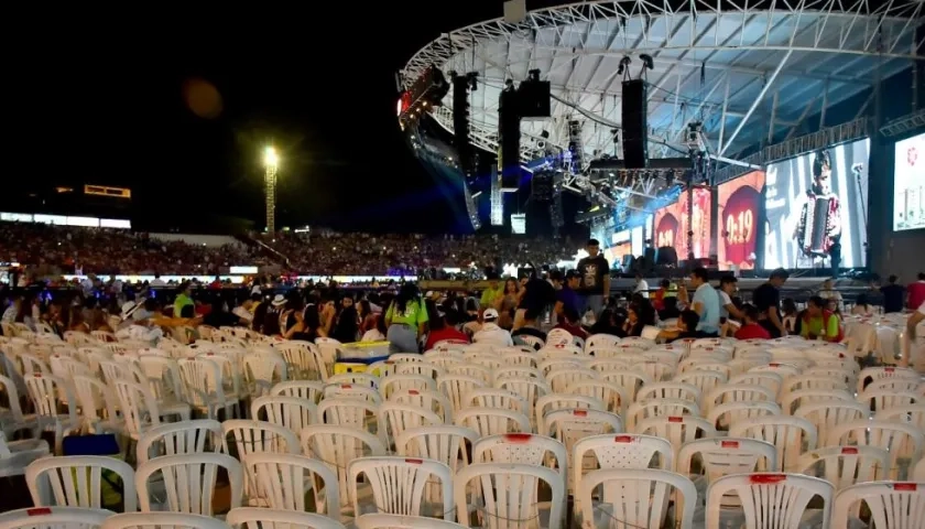 Silletería vacía en el Parque de la Leyenda Vallenata.