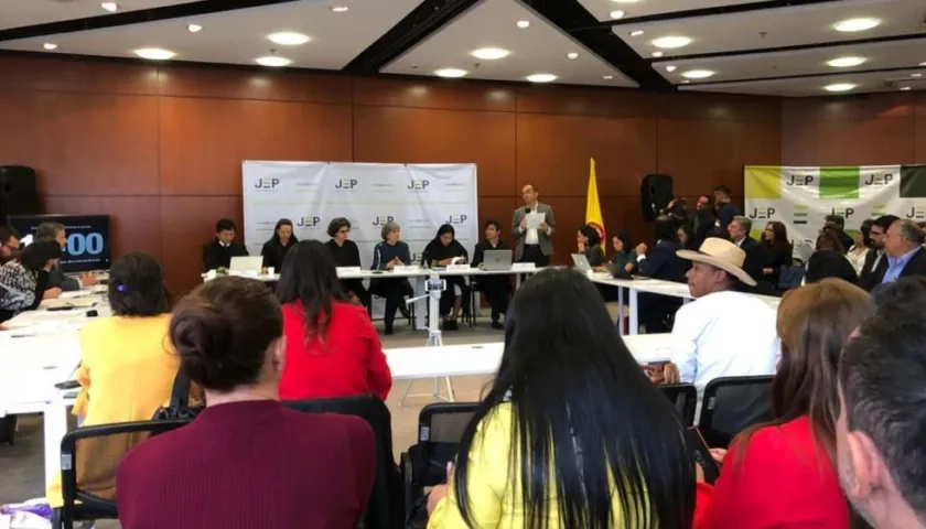 Audiencia de la JEP.