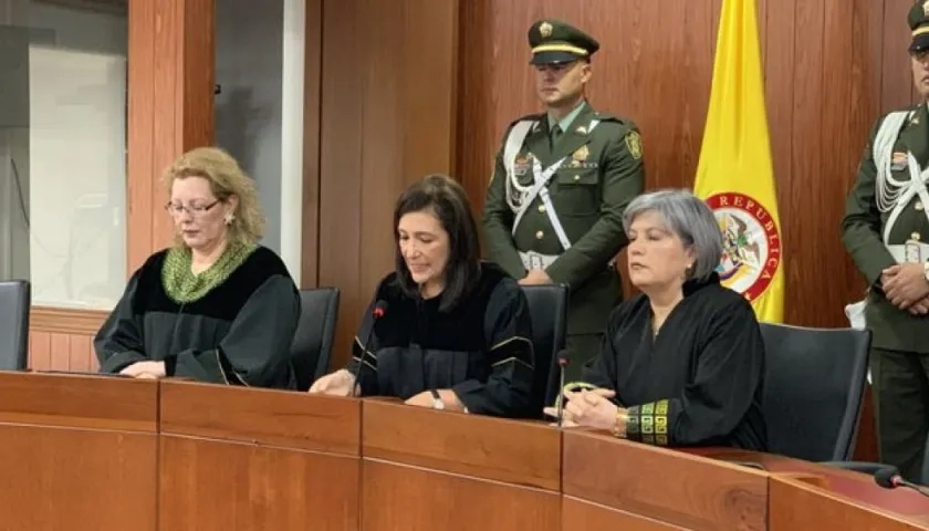 Las magistradas del Consejo de Estado, la Corte Constitucional y la JEP.