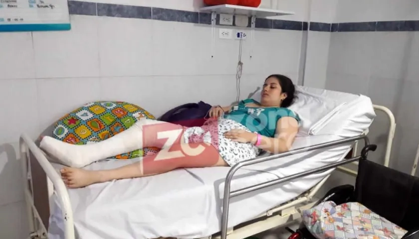 Katherin Jiménez internada en el Hospital Metropolitano