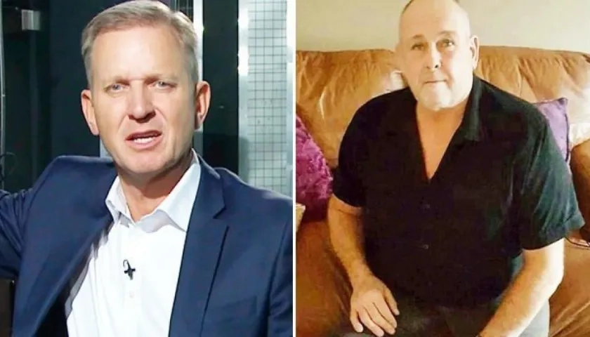Jeremy Kyle, presentador de un show, y Steve Dymond, el invitado que se suicidó.