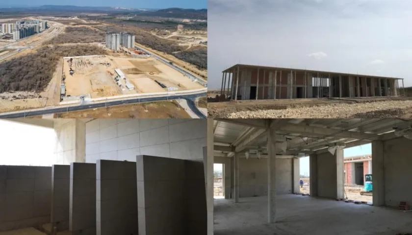 Imágenes de los avances de la sede. 