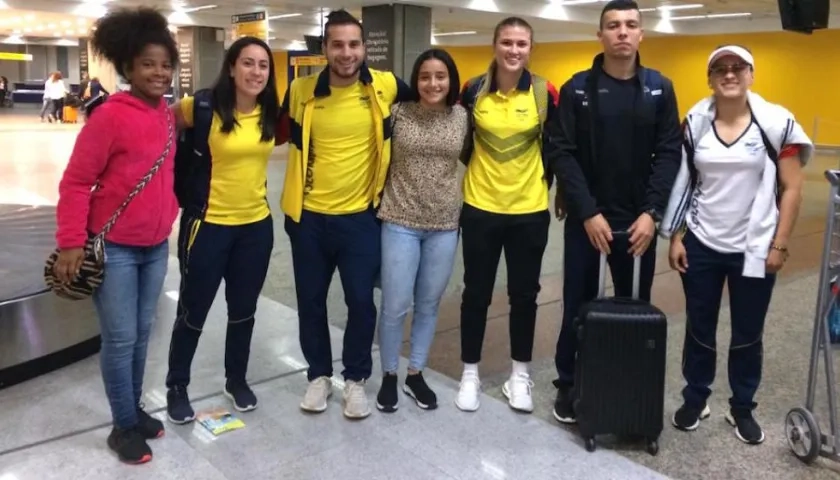 Integrantes de la selección entre ellos Mariana Pajón, Gabriela Bolle, Sharid Fayad y Juan Camilo Ramírez.
