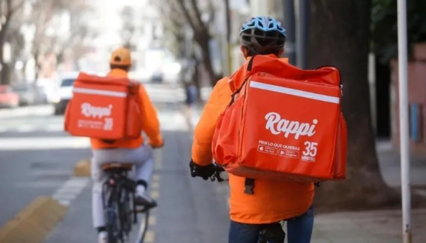 Domiciliarios de Rappi.