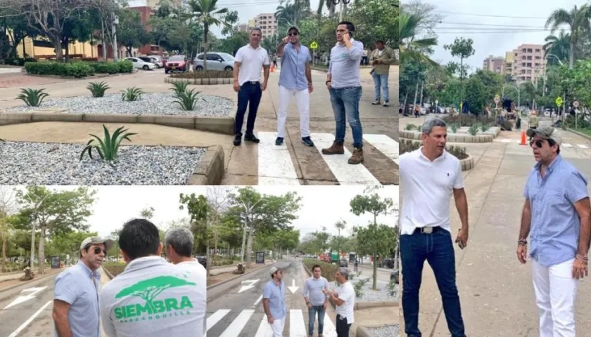 El Alcalde recorrió las obras del bulevar de la carrera 54.