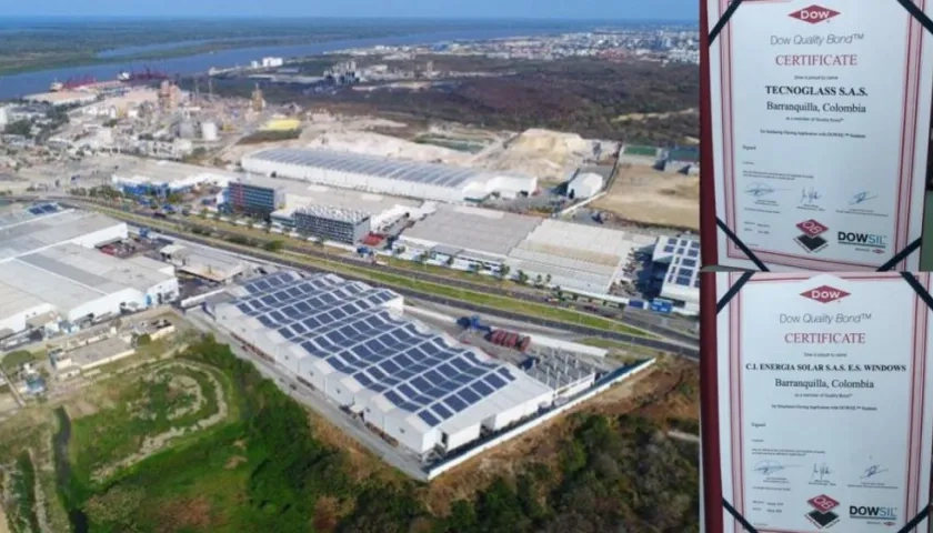 Tecnoglass y su filial Energia Solar Windows (ESW) recibieron el Dow Quality Bond Certificate.