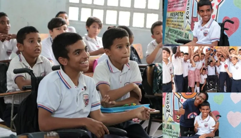 Julián David Valencia Pineda y sus compañeros del IED Técnica Metropolitana.