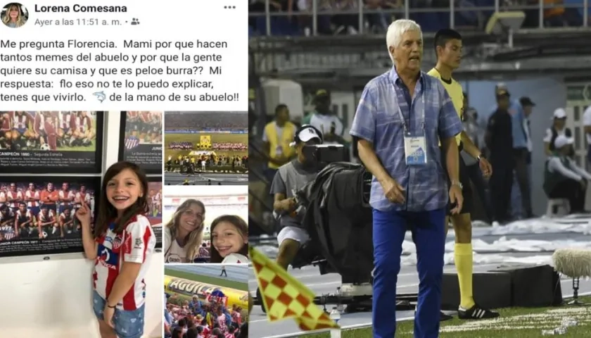 Post de Lorena Comesaña en Facebook y Julio Comesaña