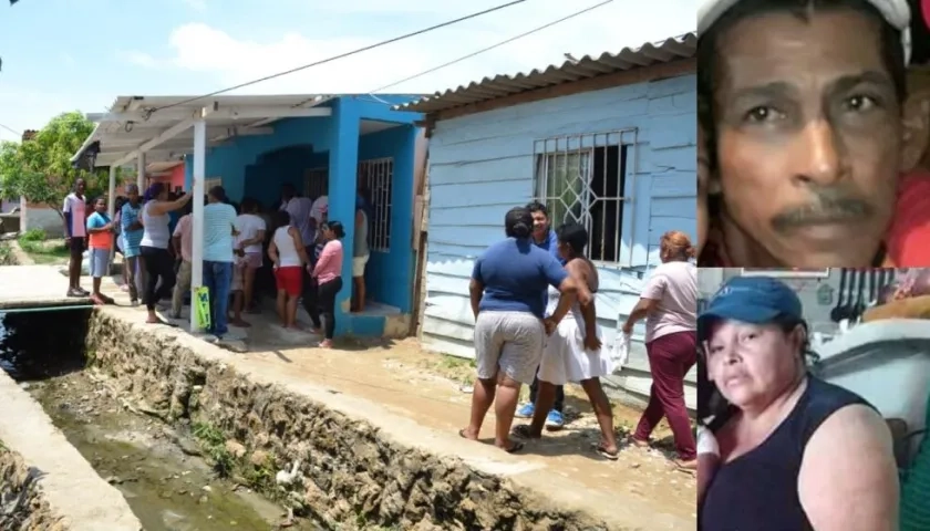 Lugar de los hechos y fotos en vida de Jorge Ahumada Navarro e Irma Barrios Villalba.