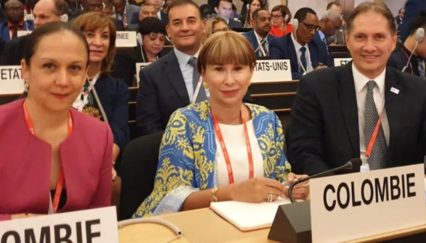 Ministra de Trabajo, Alicia Arango, en la Conferencia Internacional del Trabajo de la OIT sobre trabajo forzoso y trata de personas.