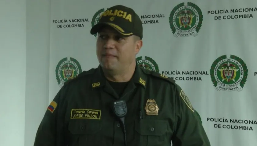 El teniente coronel Jorge Pinzón, comandante operativo (e) de la Mebar.