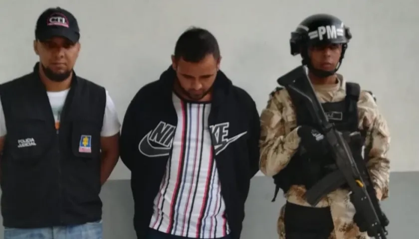 Carlos Alberto Duque Barceló, el día de su captura.