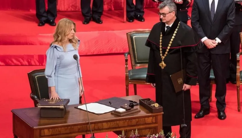  Zuzana Caputová juró hoy en Bratislava, como presidenta de Eslovaquia.