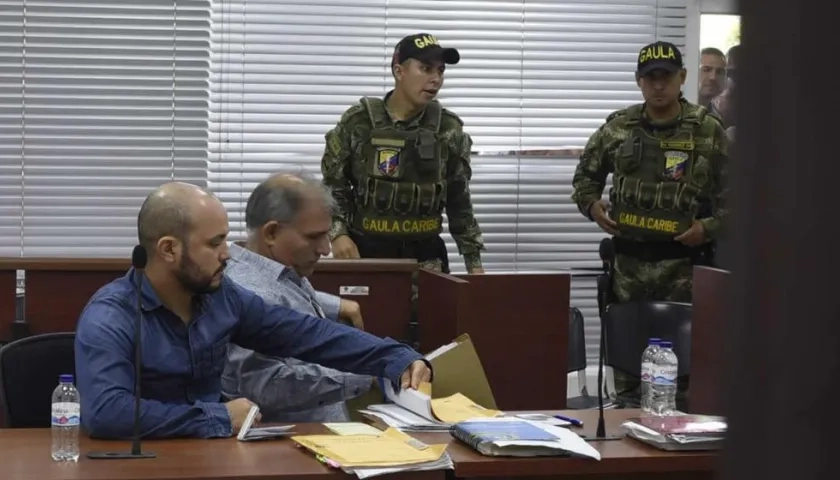 Juan Ricardo Carvajal Vargas, alias 'El diablo', durante la audiencia.