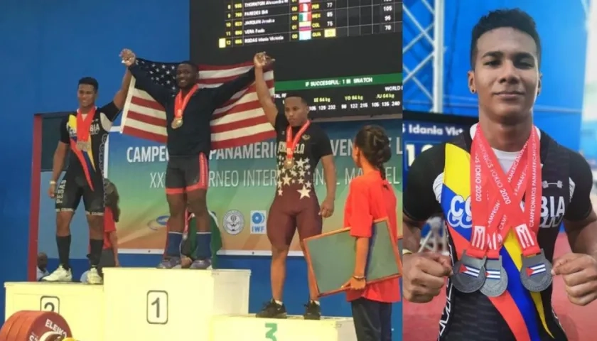 El pesista barranquillero Kevin Sandoval.