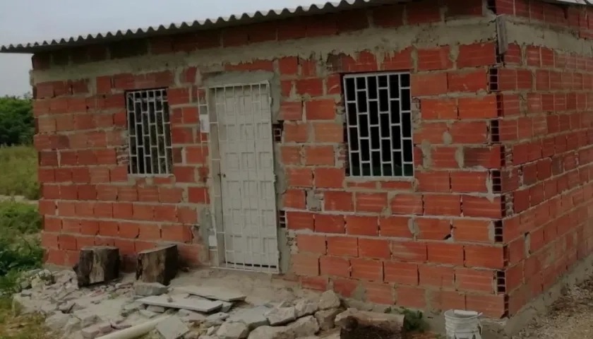 En esta vivienda hallaron a la mujer. 