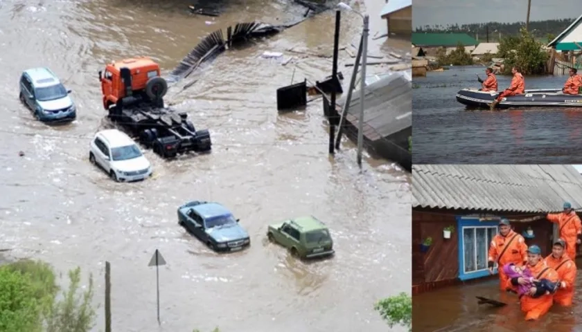 Las autoridades rusas informaron de que se han producido 20 muertos y ocho desaparecidos en Irkutsk.