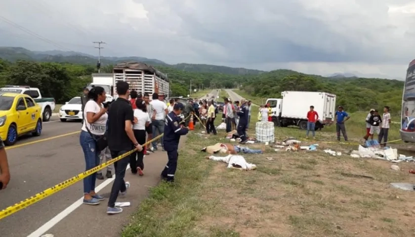 Cinco muertos en siniestro vial