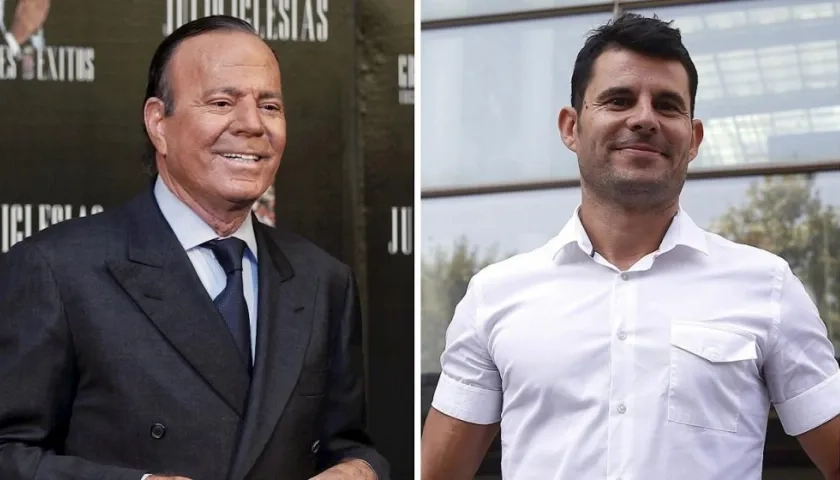 Julio Iglesias y Javier Sánchez, hijo recién declarado del cantante.