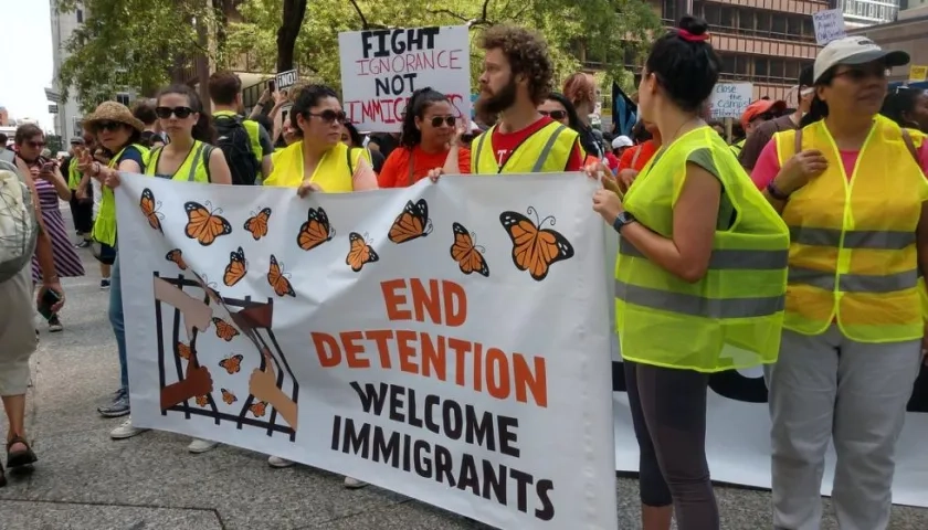 Imagen de la protesta.