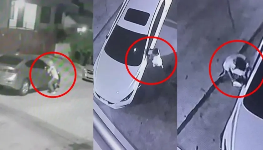 Banda dedicada al robo de retrovisores que quedaron grabados en cámaras de seguridad.