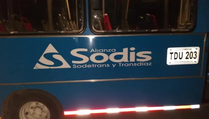 Bus que arrolló a Rubén Enrique Gutiérrez Moreno.