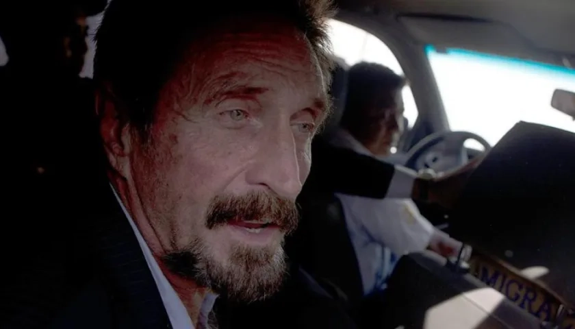 En la imagen, el magnate estadounidense John McAfee. 