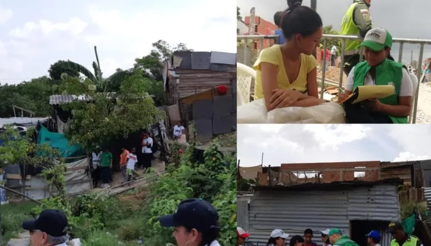 Desalojo en Villa Robledo.