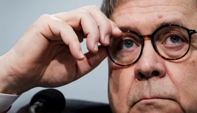 En la imagen, el fiscal general estadounidense, William Barr. 