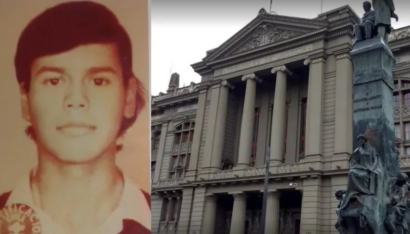 Miguel Angel Acuña Castillo y Fachada de Corte Suprema de Chile