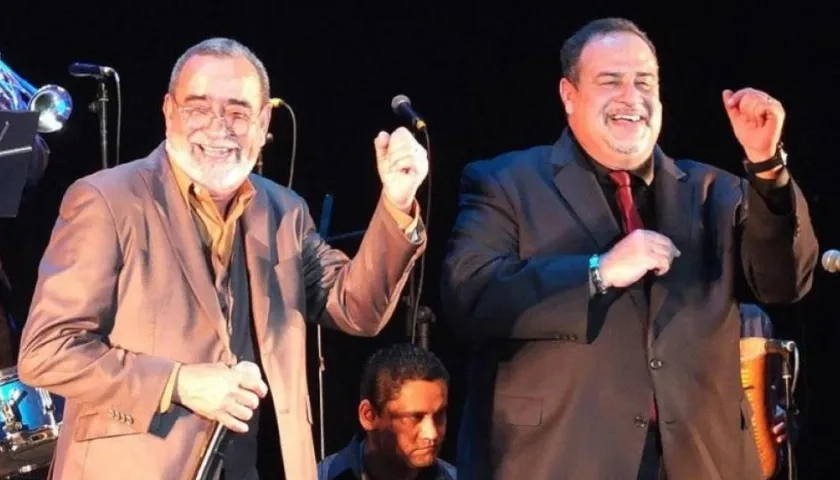 El salsero Andy Montañez y su hijo 'Andicito'.