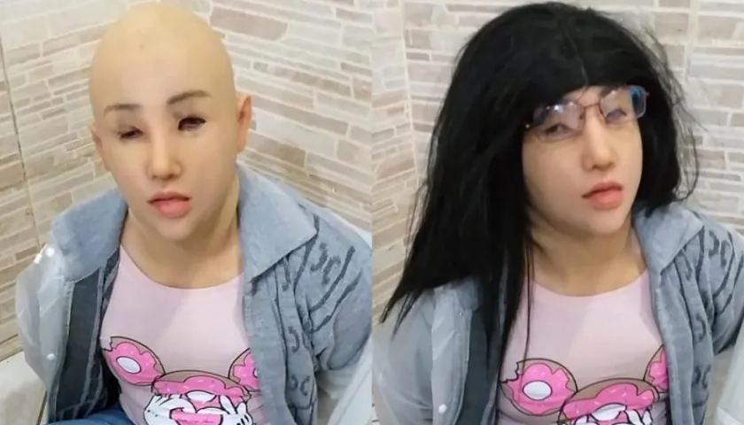 Clauvino da Silva, conocido como 'Baixinho' (bajito), disfrazado.