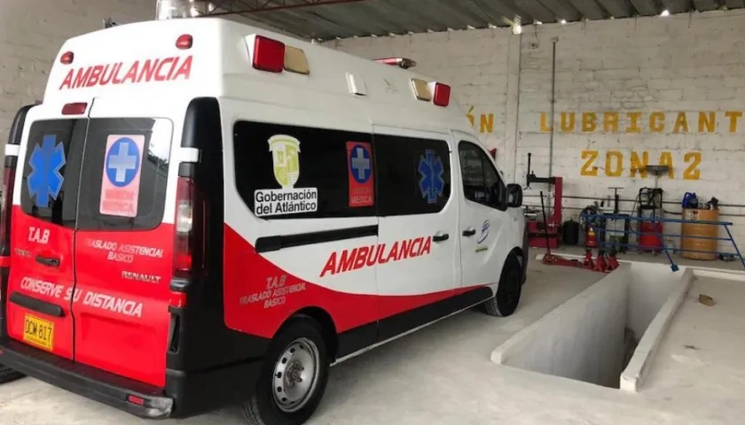 La ambulancia inactiva.