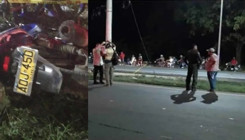 Imágenes minutos después del accidente.