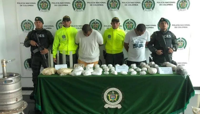 Harold Ricardo Suárez Ibarra y Nabid Antonio Echeverría Vargas capturados por la Policía