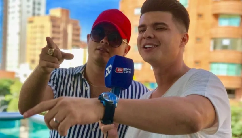 Los cantantes Oscar Prince y Jonathan El Meke.