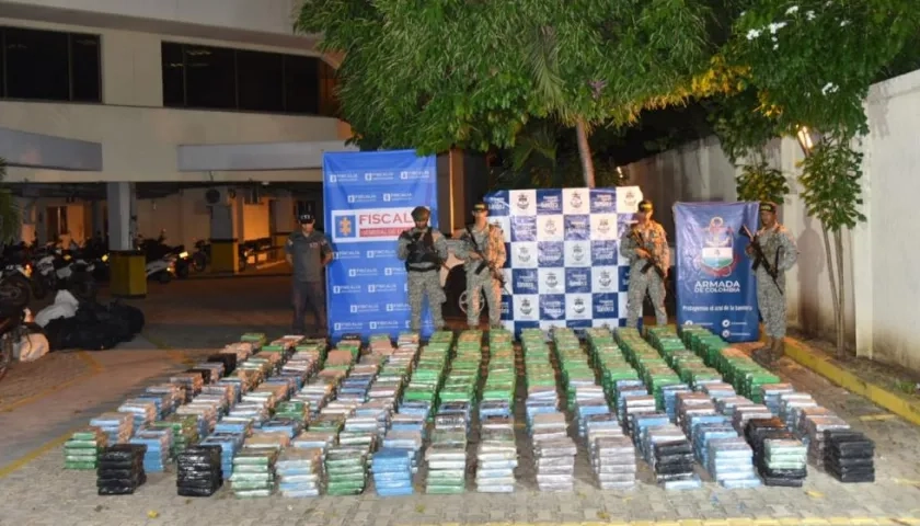 Droga incautada en Cartagena.