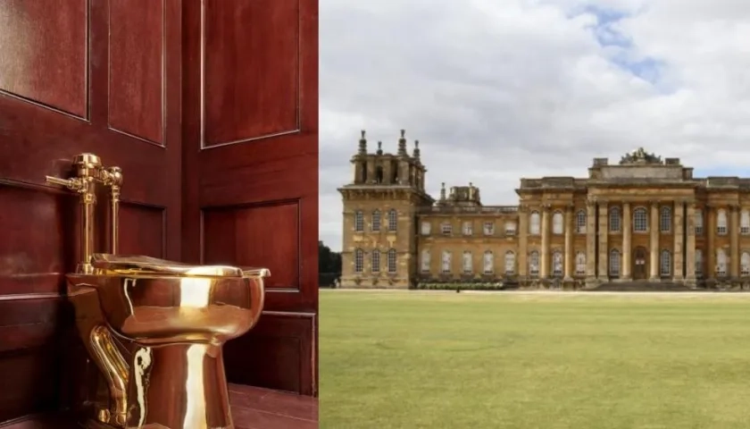 Robaron inodoro de oro del Palacio del Blenheim Palace.