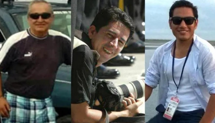 Javier Ortega, Paúl Rivas y Efraín Segarra.