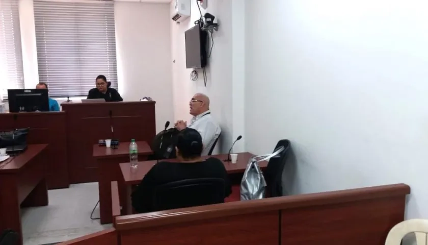 La Juez Claudia Patricia Consuegra, en una de las audiencias por el caso Global Brokers.